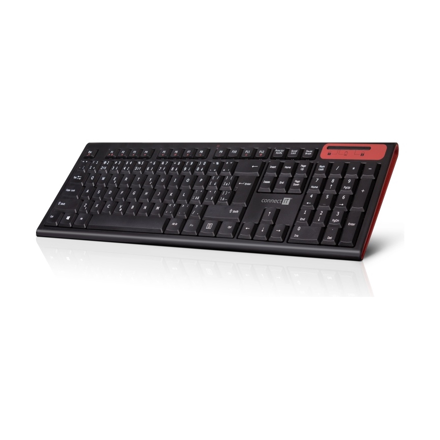 CONNECT IT CKB-3000-CS - Tastiera multimediale senza fili con localizzazione CZ/SK 2xAAA nero