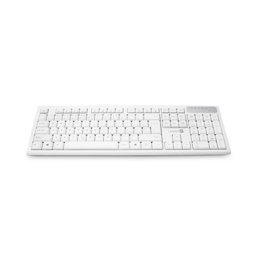 CONNECT IT CKB-3010-CS - Tastiera multimediale senza fili con localizzazione CZ/SK 2xAAA bianco