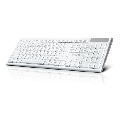 CONNECT IT CKB-3010-CS - Tastiera multimediale senza fili con localizzazione CZ/SK 2xAAA bianco
