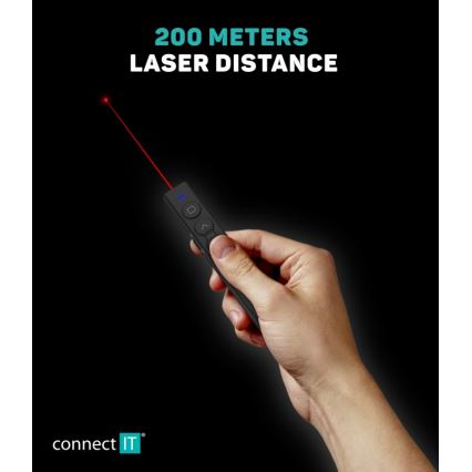 CONNECT IT CLP-2050-BK - Presentatore wireless con puntatore laser 1xAAA