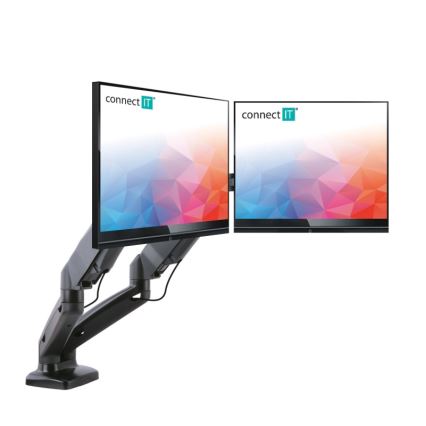 CONNECT IT CMF-3207-BK - Supporto universale per 2 monitor 13-27” nero
