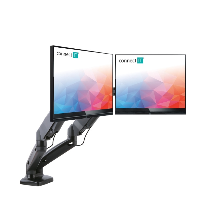 CONNECT IT CMF-3207-BK - Supporto universale per 2 monitor 13-27” nero