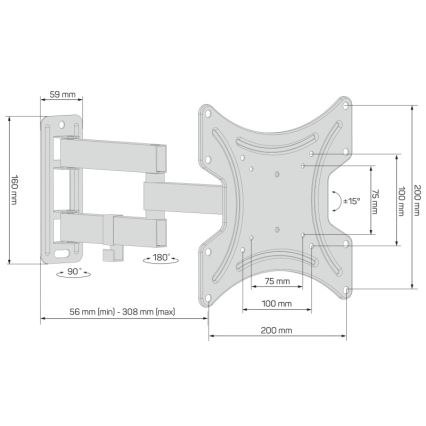 CONNECT IT CMH-2012-BK - Supporto a parete per TV 13-37” nero