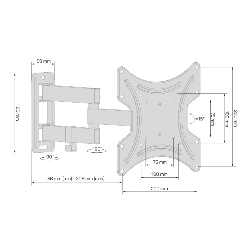 CONNECT IT CMH-2012-BK - Supporto a parete per TV 13-37” nero