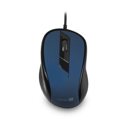 CONNECT IT CMO-1200-BL - Mouse con filo 1000 DPI nero/blu
