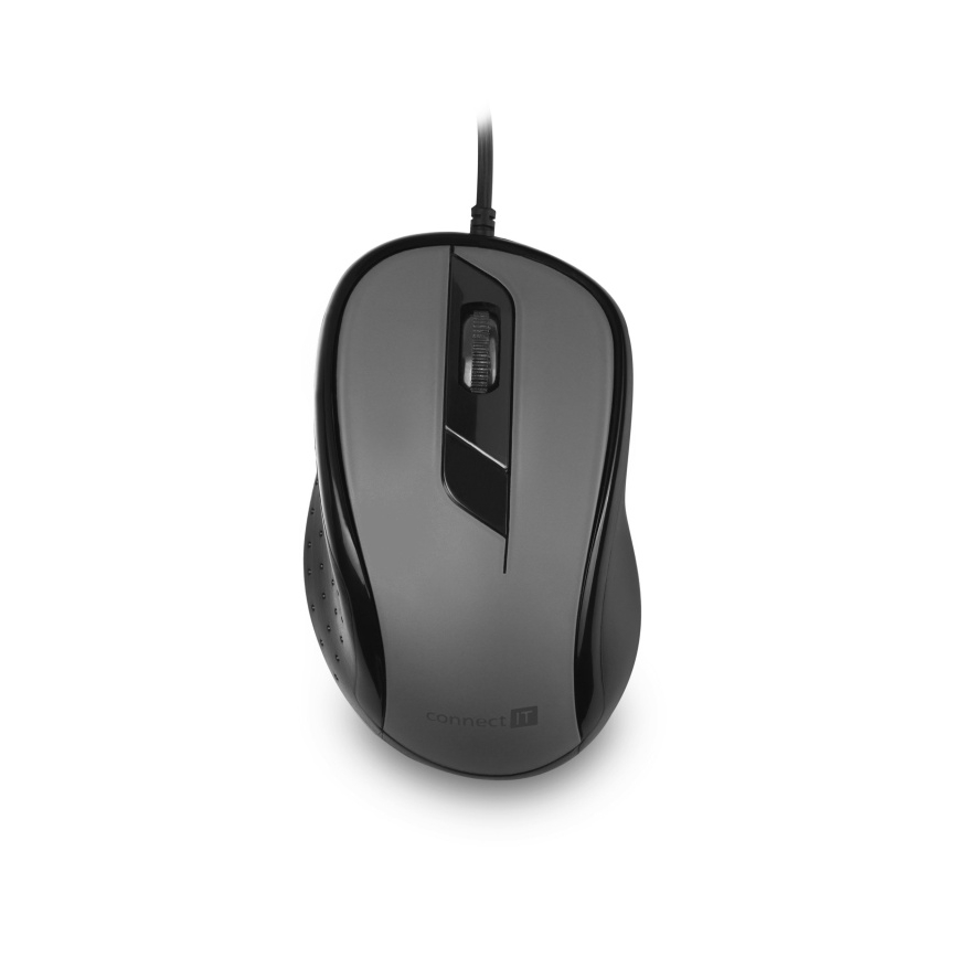 CONNECT IT CMO-1200-GY - Mouse con filo 1000 DPI nero/grigio
