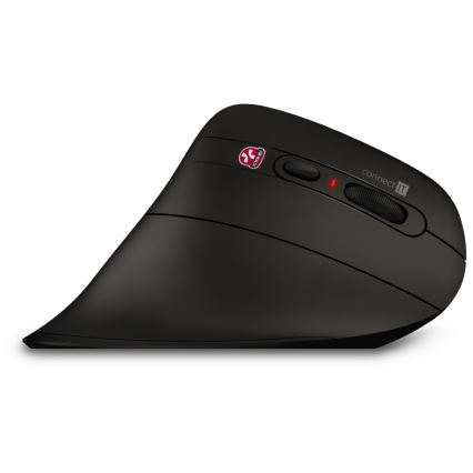 CONNECT IT CMO-2880-BK - Mouse ergonomico wireless Verti TriMode 1000/1600/2400 DPI 2xAAA nero