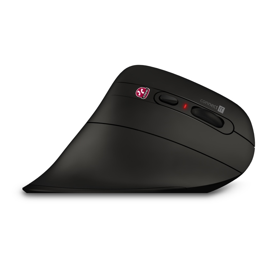 CONNECT IT CMO-2880-BK - Mouse ergonomico wireless Verti TriMode 1000/1600/2400 DPI 2xAAA nero
