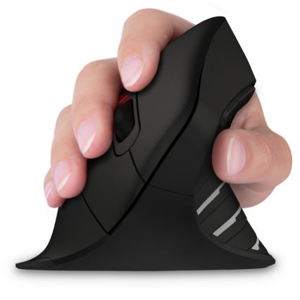 CONNECT IT CMO-2880-BK - Mouse ergonomico wireless Verti TriMode 1000/1600/2400 DPI 2xAAA nero