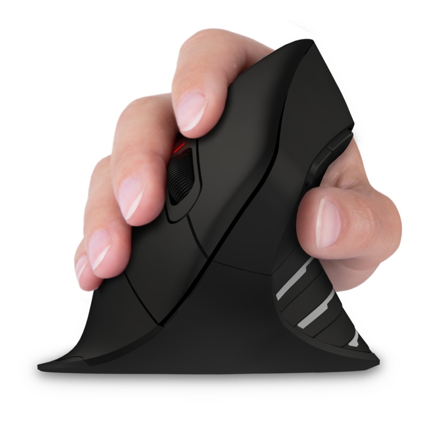 CONNECT IT CMO-2880-BK - Mouse ergonomico wireless Verti TriMode 1000/1600/2400 DPI 2xAAA nero