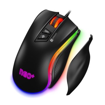 CONNECT IT CMO-3591-BK - LED RGB Mouse da gioco con cavo 500-7200 DPI nero