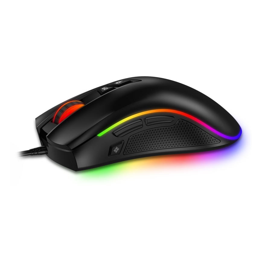 CONNECT IT CMO-3591-BK - LED RGB Mouse da gioco con cavo 500-7200 DPI nero