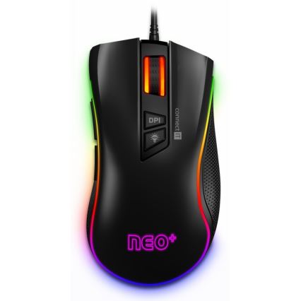 CONNECT IT CMO-3591-BK - LED RGB Mouse da gioco con cavo 500-7200 DPI nero