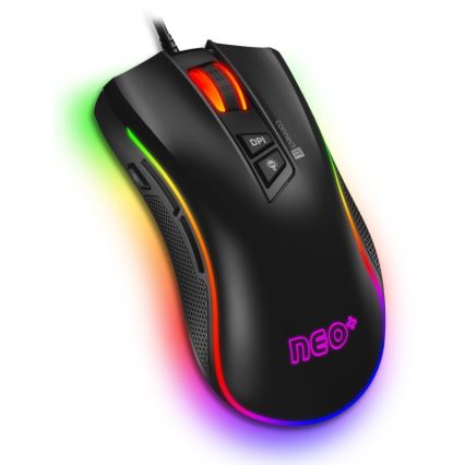 CONNECT IT CMO-3591-BK - Mouse da gioco cablata LED RGB 500-7200 DPI nera