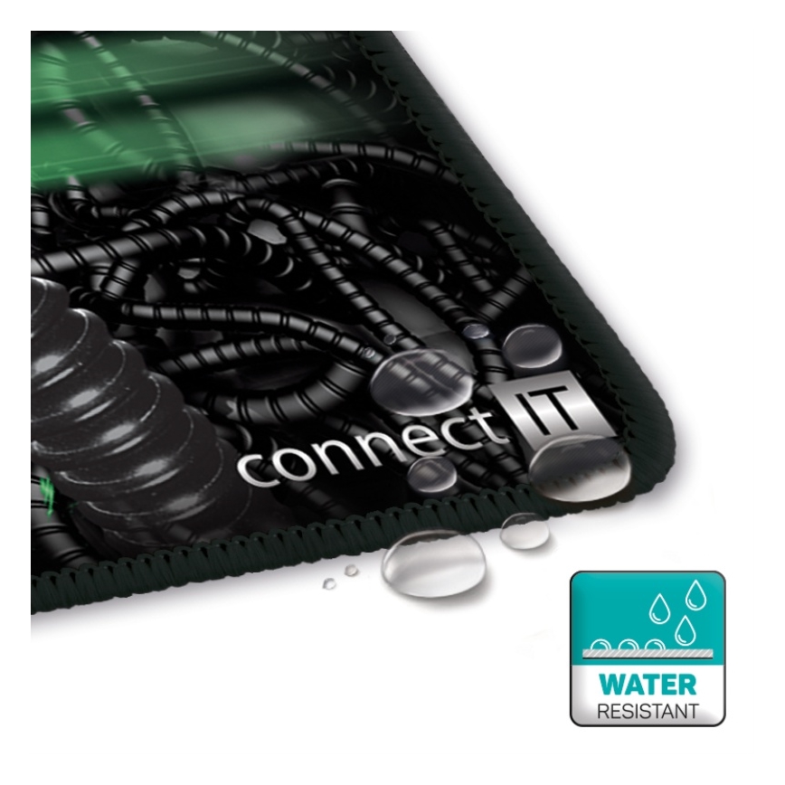 CONNECT IT CMP-1100-SM - Tappetino per mouse 32x24,5 cm nero/verde