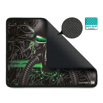 CONNECT IT CMP-1100-SM - Tappetino per mouse 32x24,5 cm nero/verde