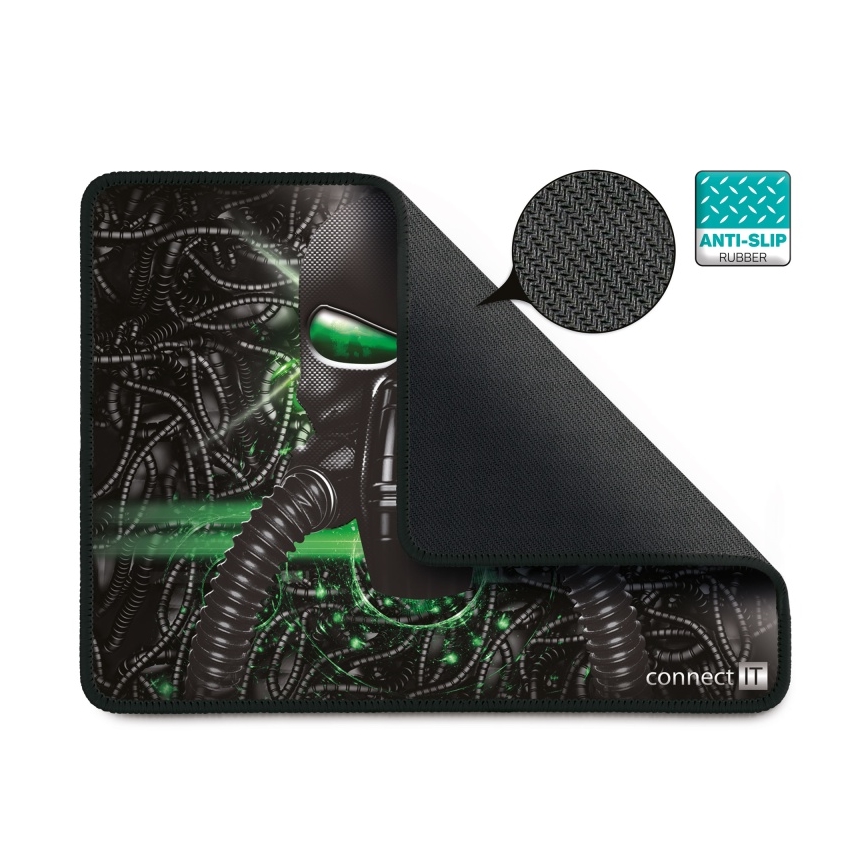 CONNECT IT CMP-1100-SM - Tappetino per mouse 32x24,5 cm nero/verde