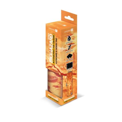 CONNECT IT CMP-1140-LG - Tappetino per tastiera e mouse 88,6x24,5 cm arancione