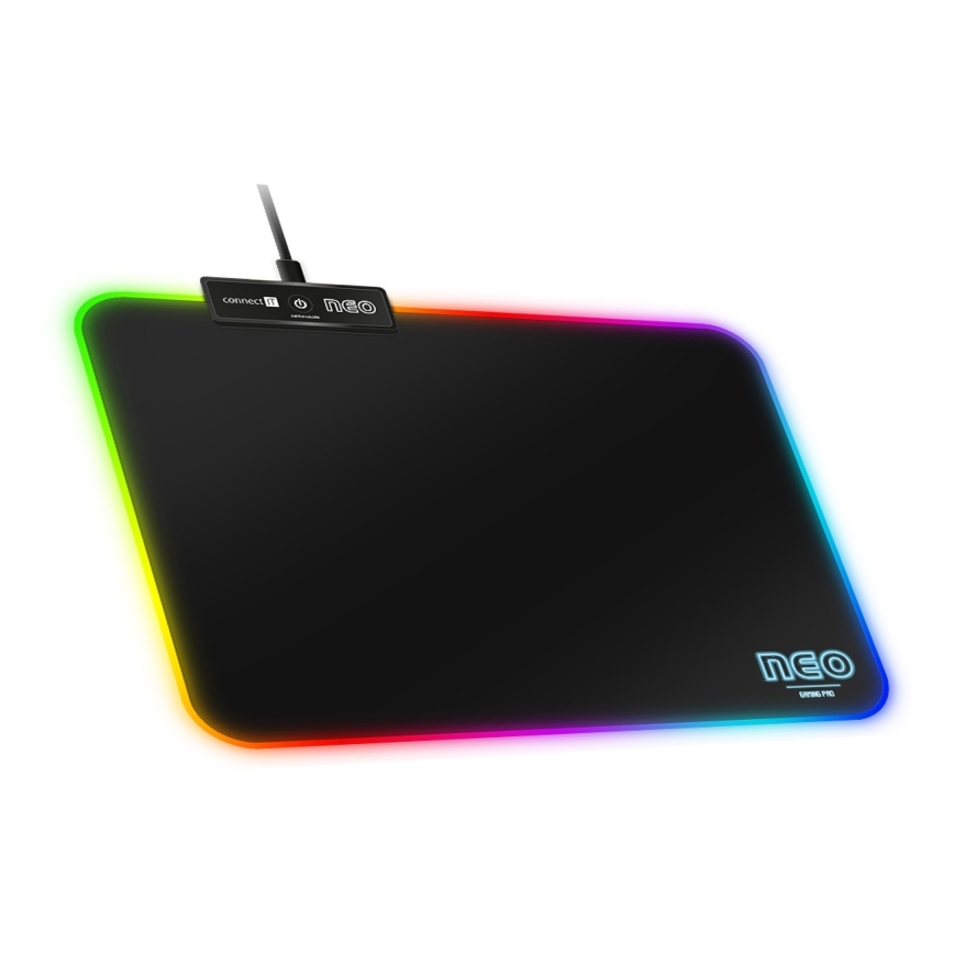 CONNECT IT CMP-3100-SM - LED RGB Tappetino per mouse da gioco 32x24,5 cm nero