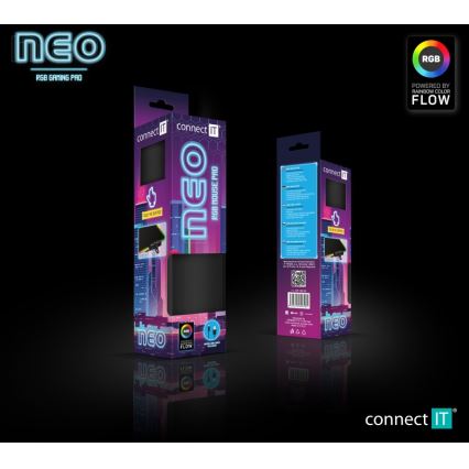 CONNECT IT CMP-3100-SM - LED RGB Tappetino per mouse da gioco 32x24,5 cm nero