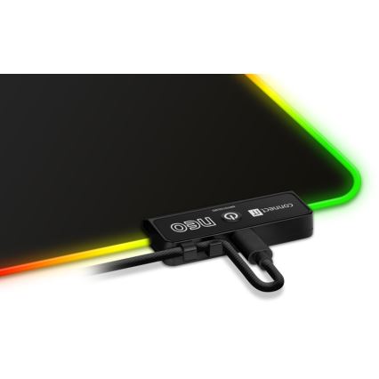 CONNECT IT CMP-3100-SM - Tappetino da gioco per mouse LED RGB 32x24,5 cm nero