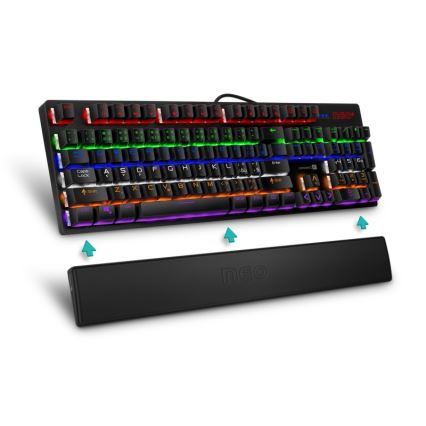 CONNECT IT CMP-3590-LG - Tappetino ergonomico per tastiera nero