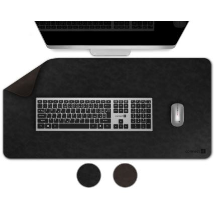 CONNECT IT CMP-4030-LG - Tappetino reversibile per tastiera e mouse 90x40 cm nero/marrone