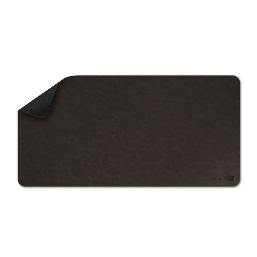 CONNECT IT CMP-4030-LG - Tappetino reversibile per tastiera e mouse 90x40 cm nero/marrone