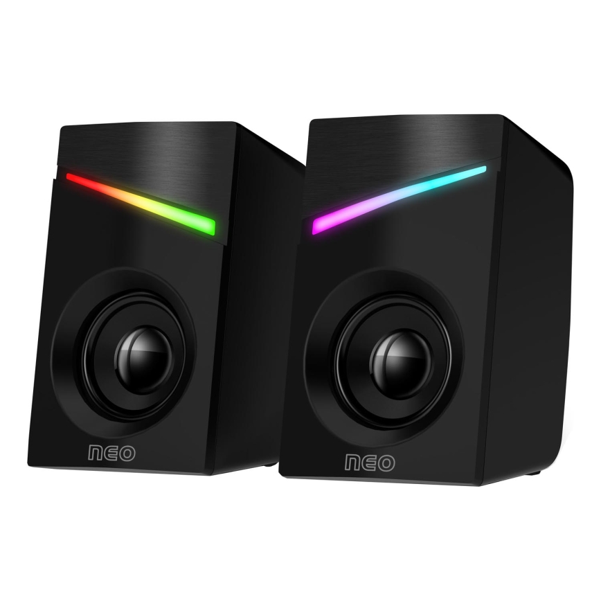 CONNECT IT CSP-1100-BK - SET 2x LED RGB Gaming altoparlante 6W/5V nero