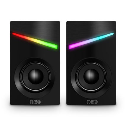 CONNECT IT CSP-1100-BK - SET 2x LED RGB Gaming altoparlante 6W/5V nero