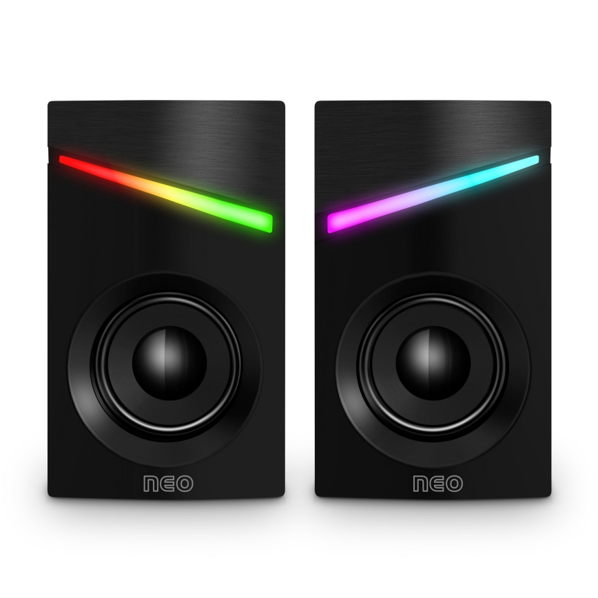 CONNECT IT CSP-1100-BK - SET 2x LED RGB Gaming altoparlante 6W/5V nero