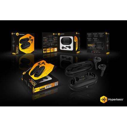 CONNECT IT HEP-5300-BK - Cuffie wireless con microfono 300 mAh + 2x 35 mAh nero