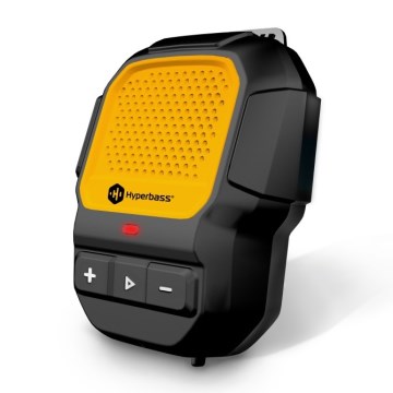 CONNECT IT HSP-1010-BK - Altoparlante wireless con microfono ClipBEAT 2W/5V 560 mAh IPX7 nero/giallo