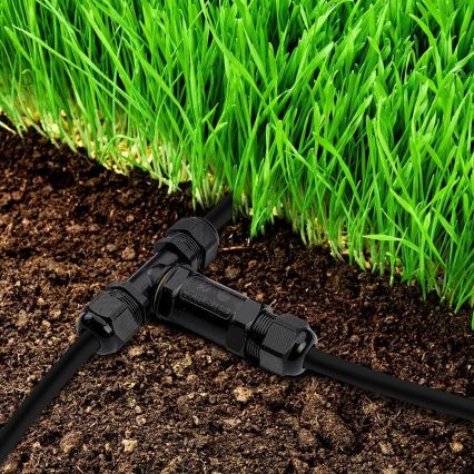 Connettore di collegamento impermeabile IP68 nero