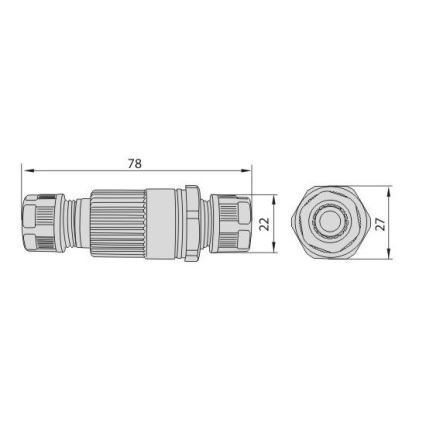 Connettore di interconnessione 16A/250V IP68