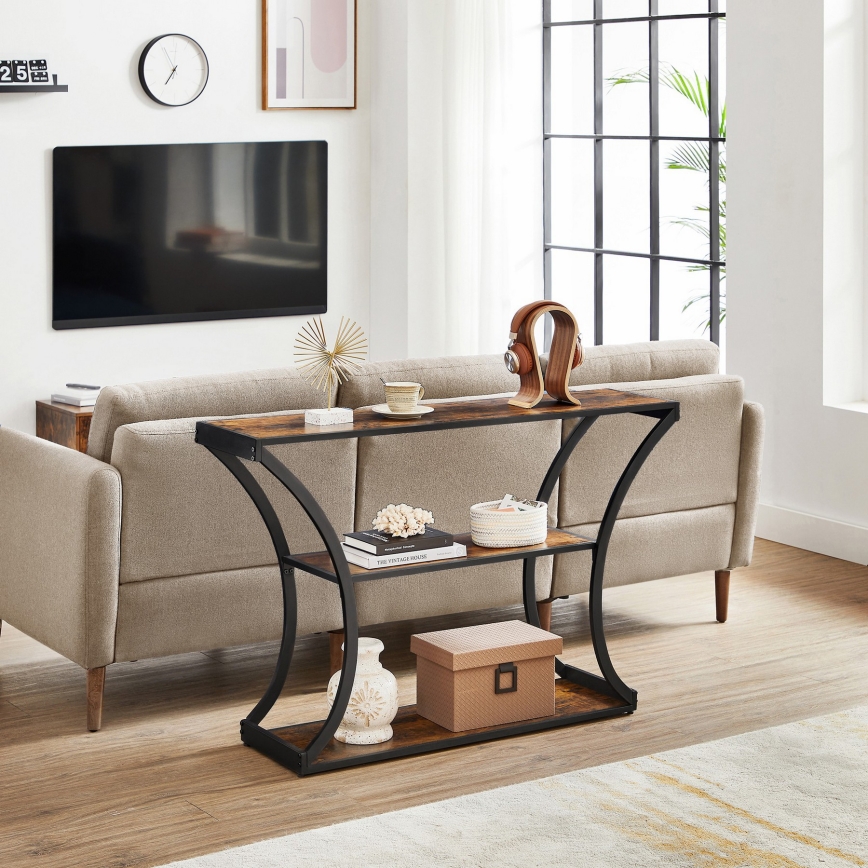 Consolle ELDUR 120x30 cm marrone/nero