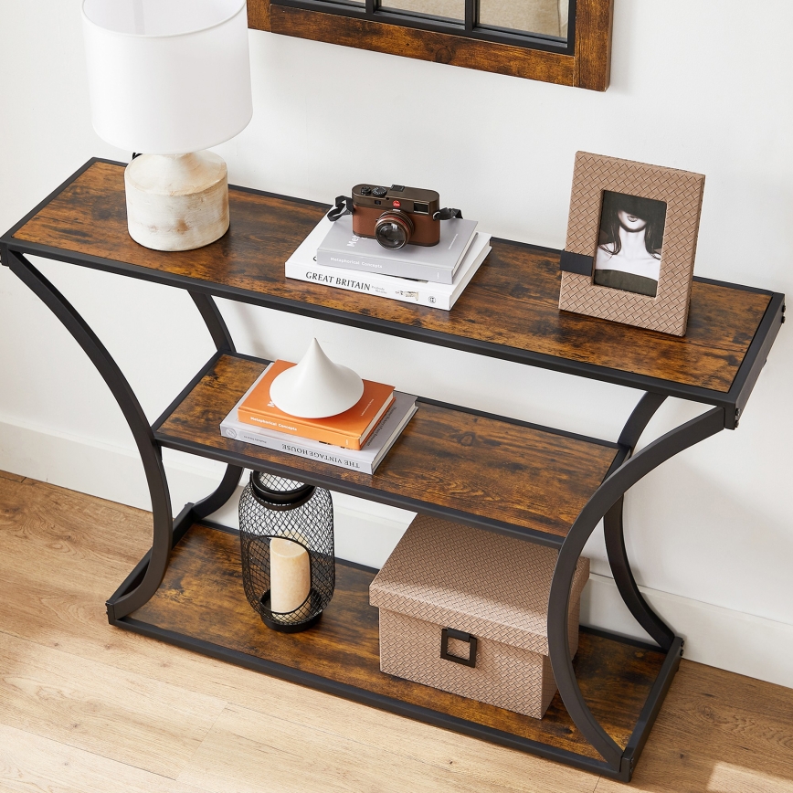 Consolle ELDUR 120x30 cm marrone/nero