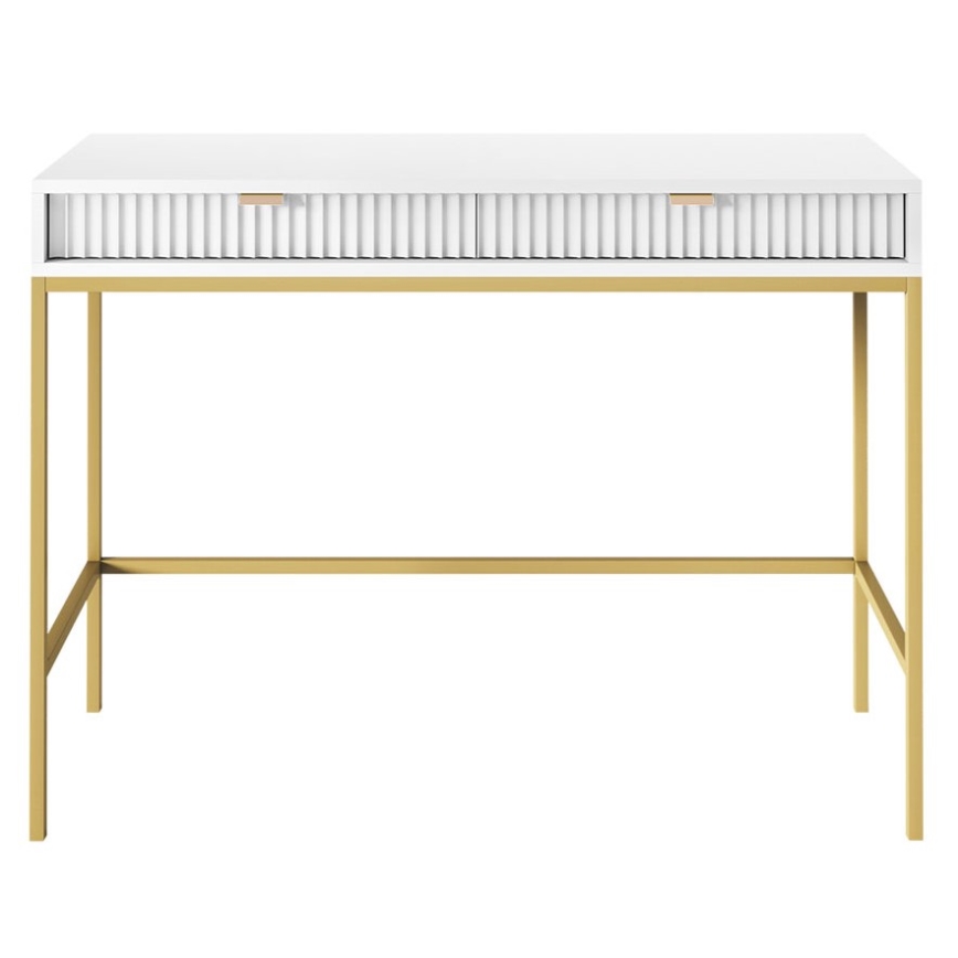 Consolle NOVA 77x104 cm bianco/oro