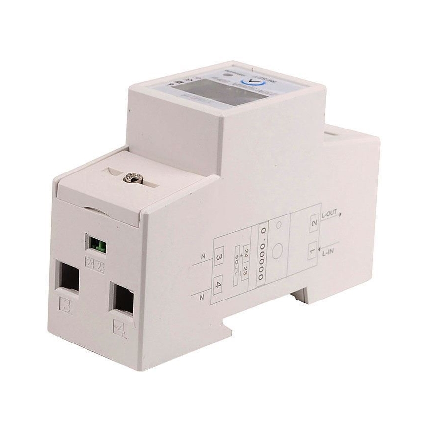Contatore elettrico monofase per guida DIN DDS015