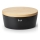 Continenta C3730 - Portapane con coperchio 30x23 cm nero/legno di gomma