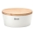 Continenta C3931 -  Portapane con coperchio 27x20 cm bianco/legno di hevea
