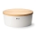 Continenta C3936 - Portapane con coperchio 36x23 cm bianco/legno di caucciù