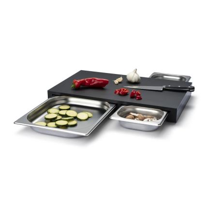 Continenta C5328 - SET Tagliere da cucina 49,5 x 32,5 cm + 3 ciotole Duracore