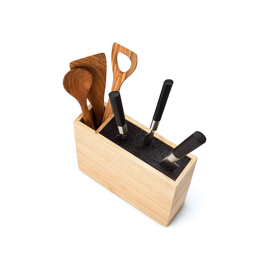 Continente C3315 - Portacoltelli con inserto flexi e scomparto 27,5x9x21,5 cm