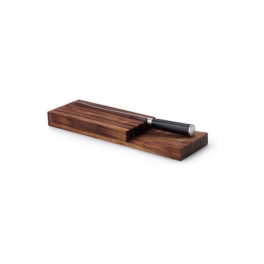 Continente C4873 - Portacoltelli 39x11x3,5 cm acacia