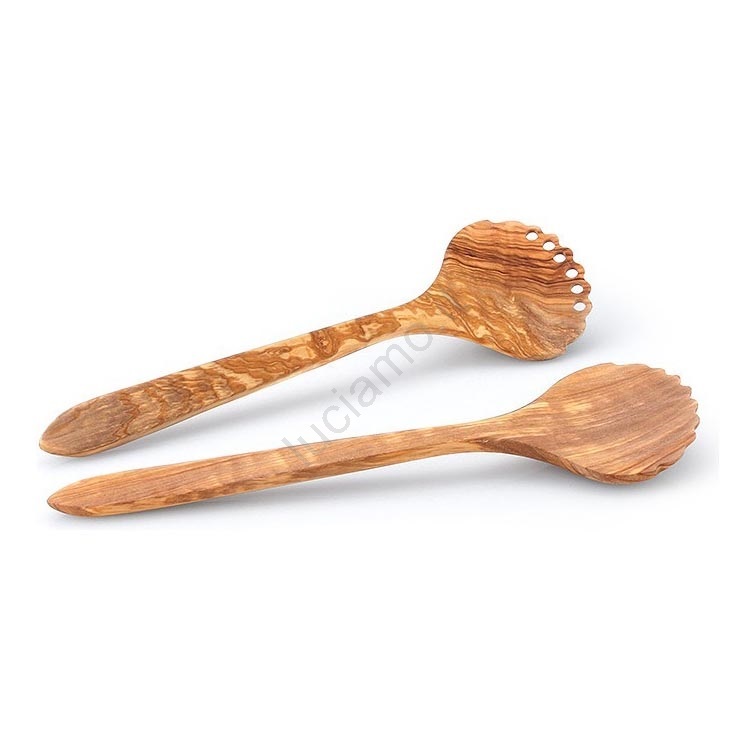 Continenta C3228 – Servizio Da Insalata In Legno – Forchetta E Cucchiaio Da Portata – Naturali, Ecologici, Stile Rustico
