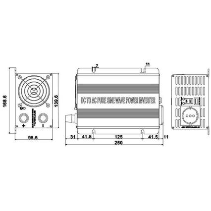 Convertitore di tensione 600W/24V/230V