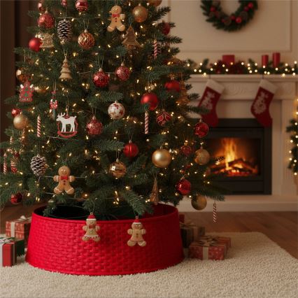 Copertura per supporto dell'albero di Natale, Ø 65 cm, rossa