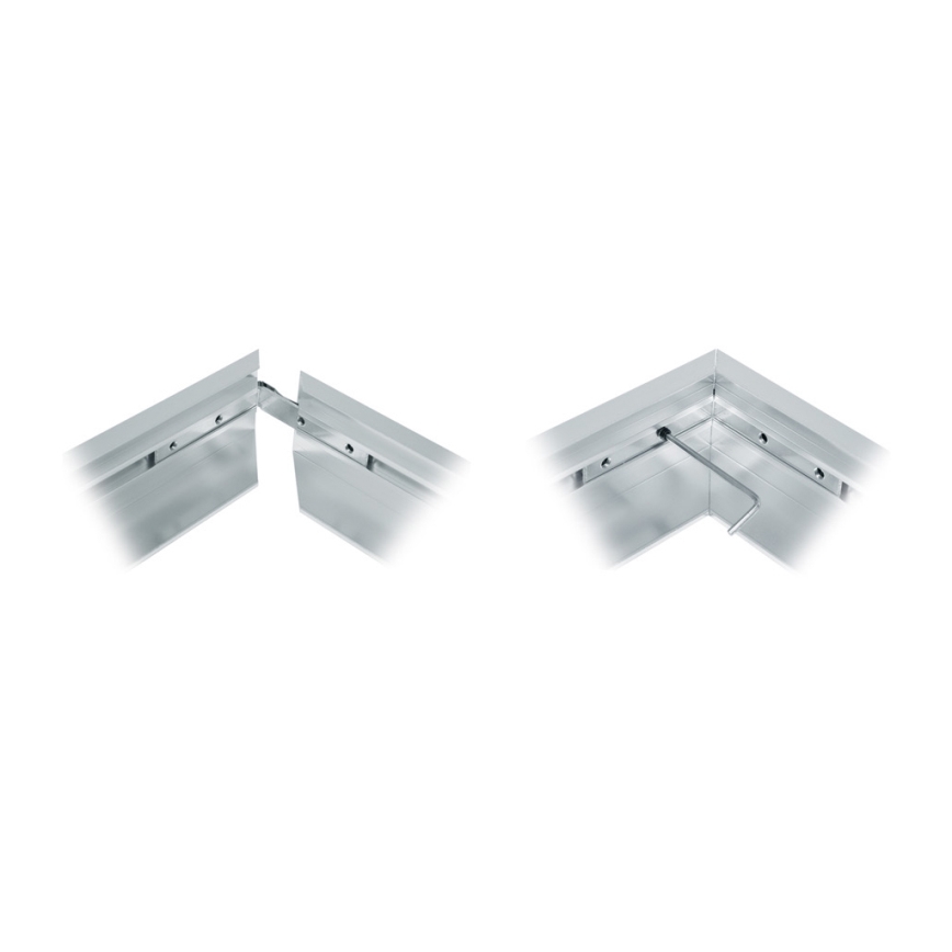 Cornice metallica per installazione di pannelli LED ZEUS 1195x295mm