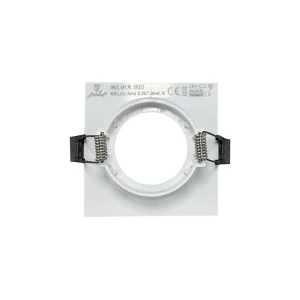 Cornice per faretto da incasso GU10 8,6x8,6 cm bianca